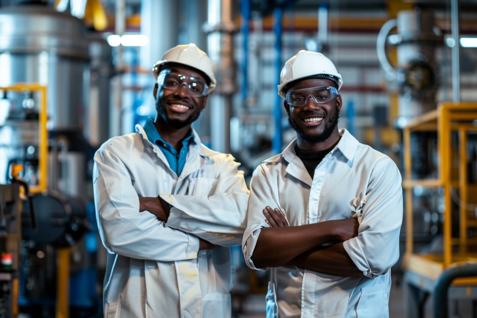 PPE Suppliers' team of certified safety professionals on the plant floor in Nairobi